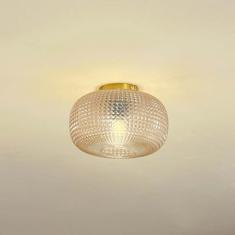 Lindby Deckenleuchte Hildur Ø 25 cm amber Glas dimmbar E27 IP20 - 4251911793352