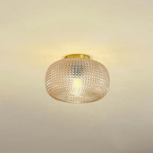 B-Ware Lindby Deckenleuchte Hildur Ø 25 cm amber Glas dimmbar E27 IP20