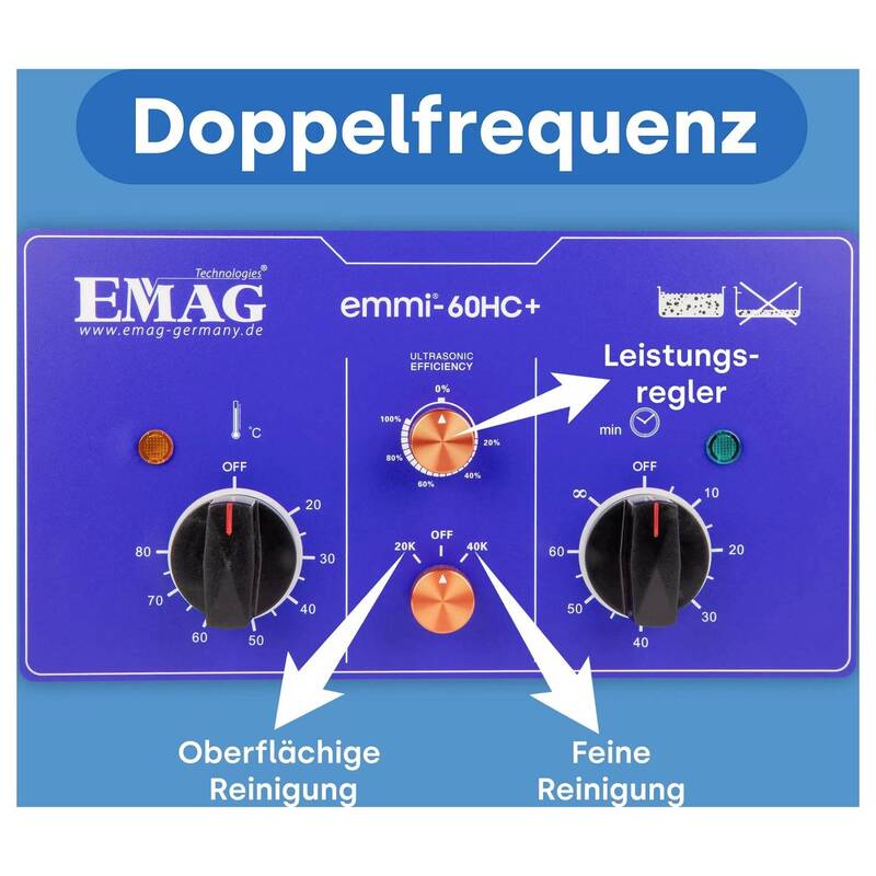 Emag Ultraschallreiniger 6,7l Edelstahl Heizung 240W Reinigung Gerät Universal - 4040513180505