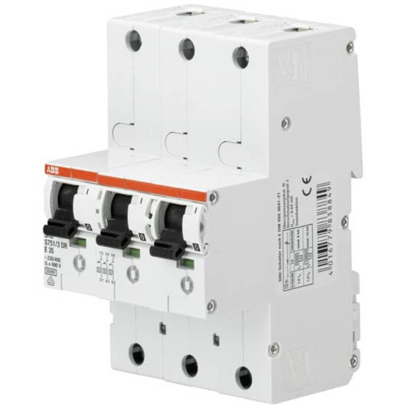 ABB Hauptleitungsschutzschalter S751/3DR-E35 3polig LS-Schalter 25A 6 Größe - 4016779838849
