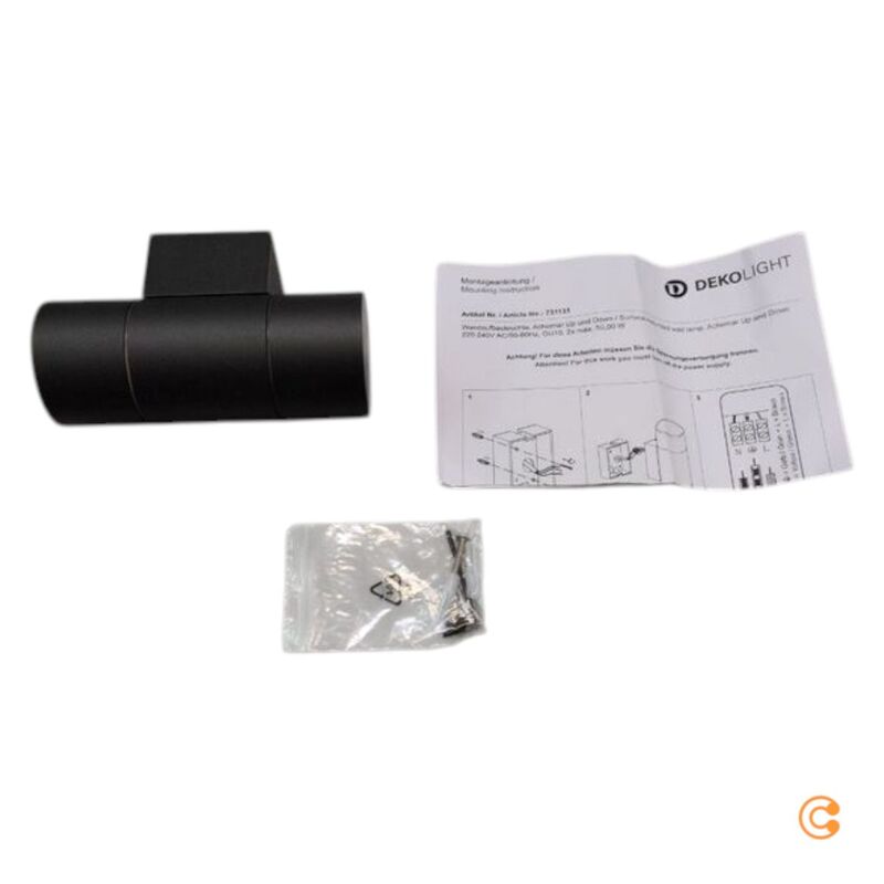 Deko Wandleuchte Achernar Up and Down GU10 LED Wandlampe schwarz IP65 158mm - 4042943163417