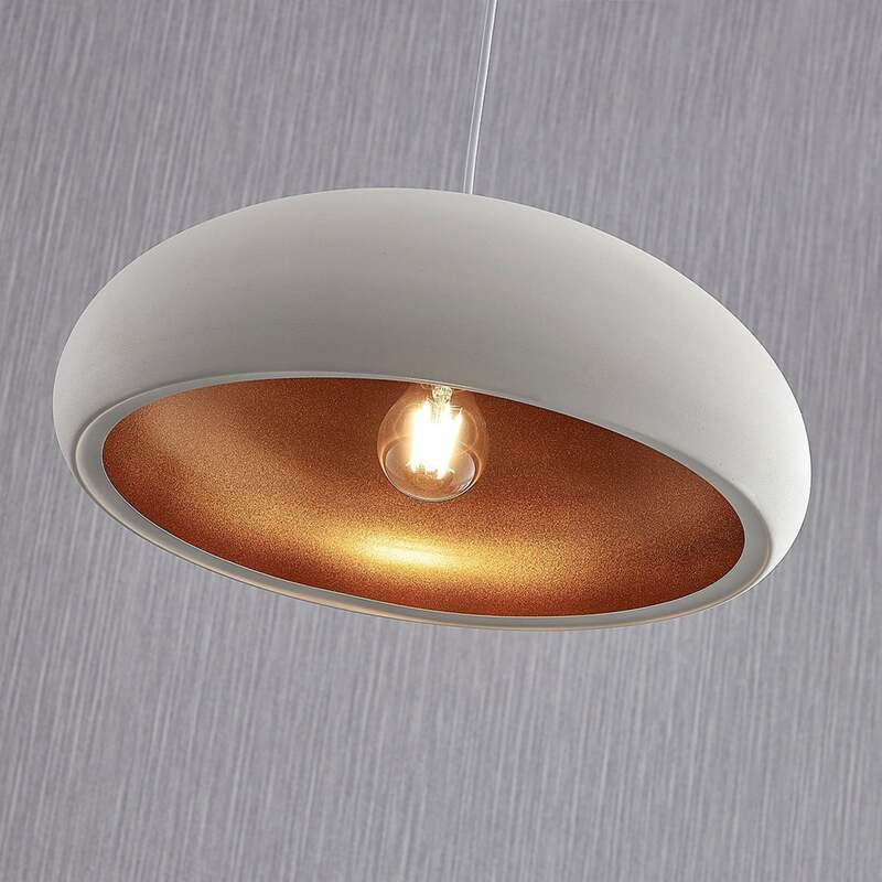 Lindby Pendelleuchte Hängeleuchte Gerwina LED Lampe dimmbar weiß gold Ø40cm - 4251096560640