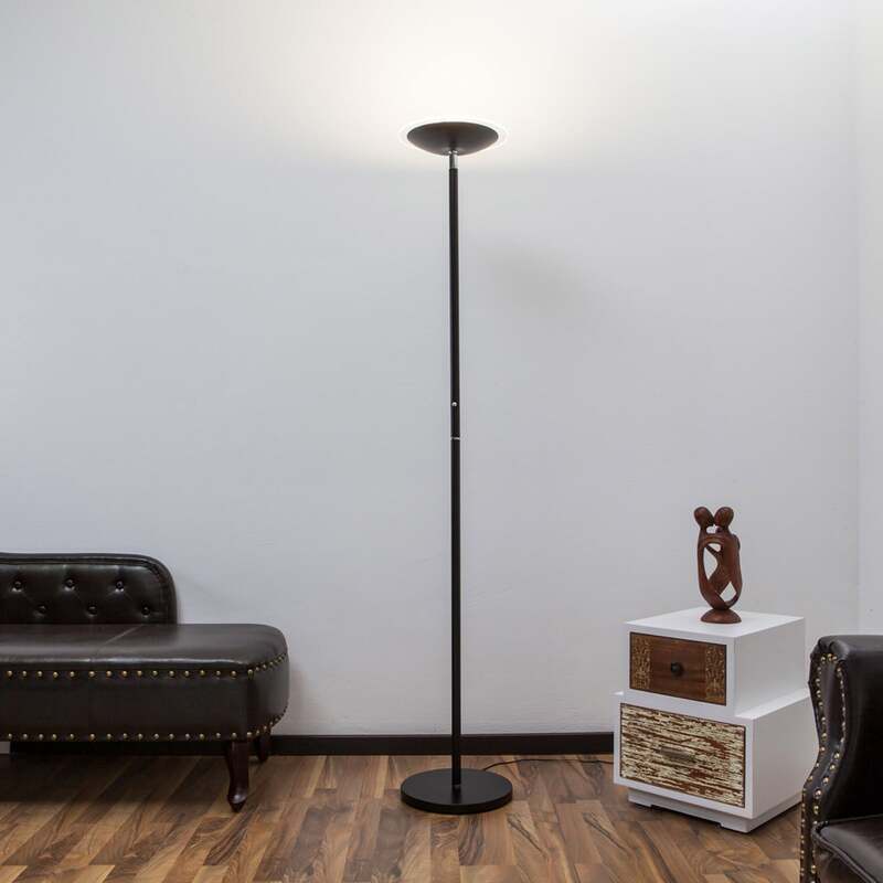 Lindby Stehlampe Stehleuchte Malea LED dimmbar Lampe Leuchte schwarz 180cm - 6291105709606