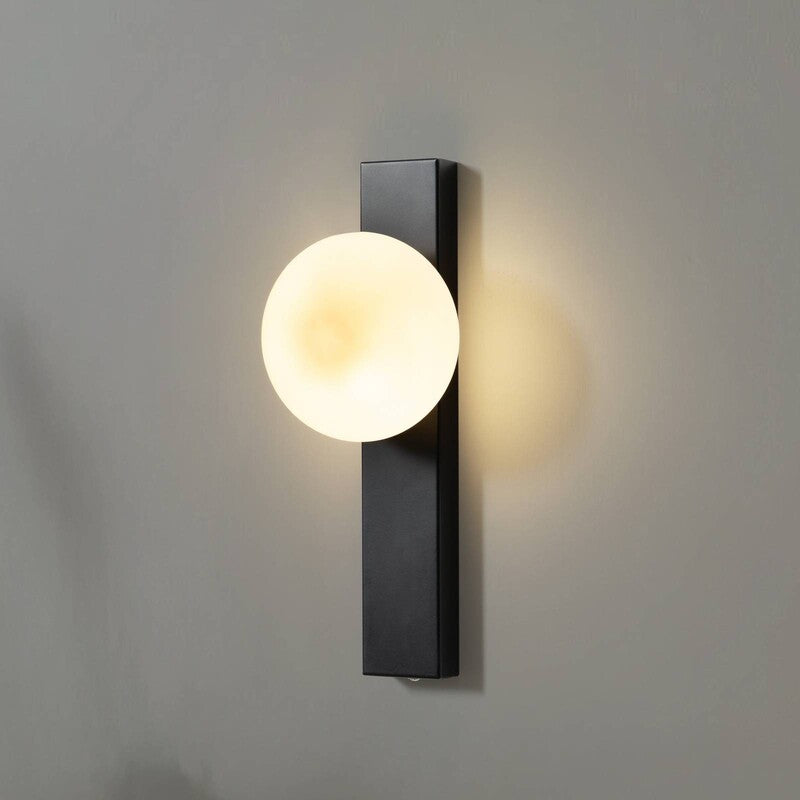 Lindby Wandleuchte Tavrik LED Lampe dimmbar schwarz-weiß IP für Feuchträume 30cm - 4255830902185