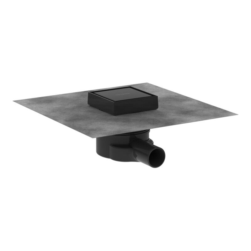 Hansgrohe Punktablauf RainDrain Ablauf schwarz DN40 100x100mm höhenverstellbar - 4059625429679