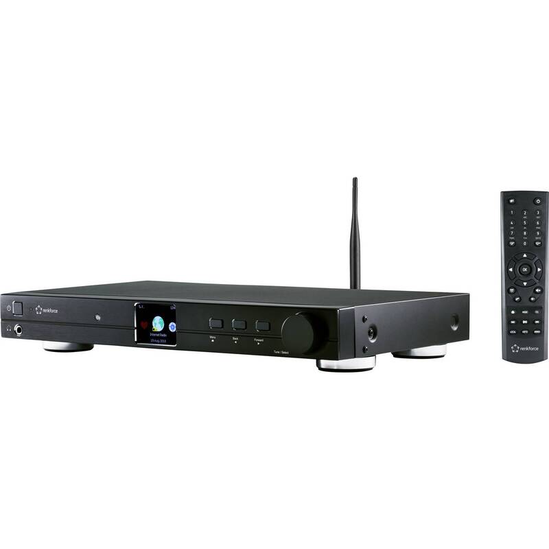 Renkforce Radio-Adapter DAB+ WLAN Bluetooth DLNA Internetradio Schwarz 99 Sender - 4053199973484