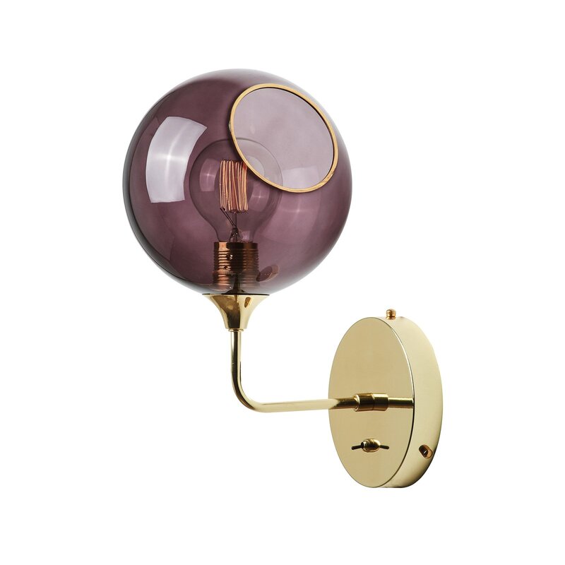 Ballroom Wandleuchte Lampe lila/gold mundgeblasen Beleuchtung SIEHE TEXT/FOTO - 5713874227354