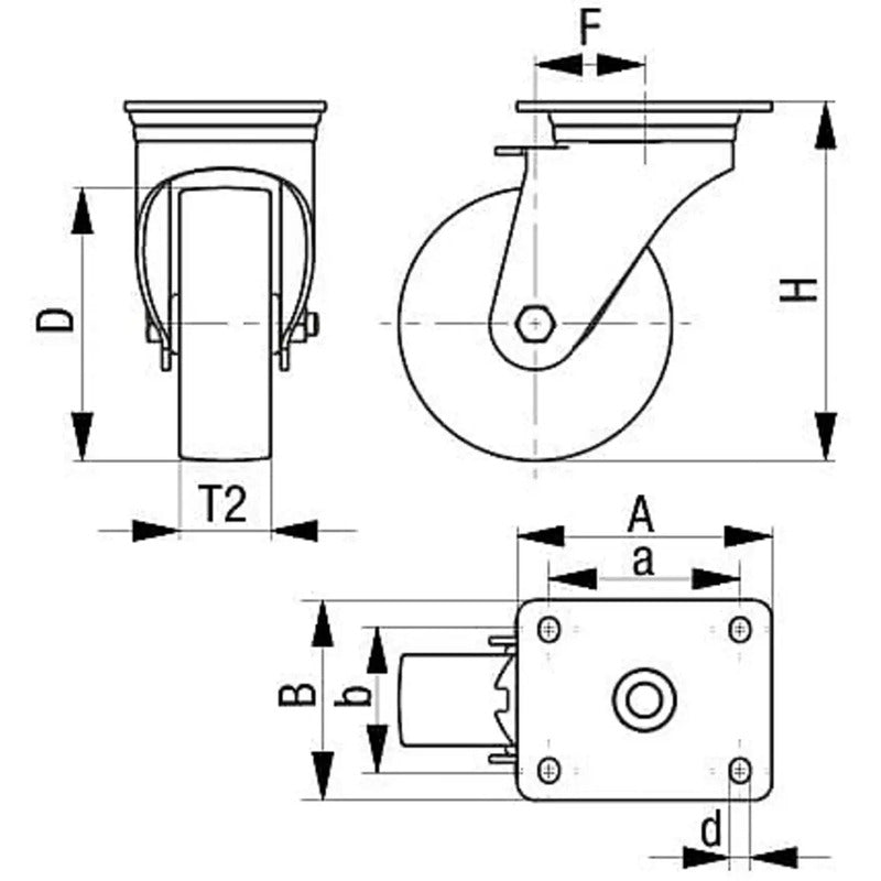 Blickle Apparate-Lenkrolle LKPA-VSTH 50K-RA Tragfähigkeit 150kg Rad-Ø 50mm 1 St. - 4047526362362