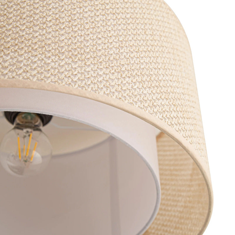 Lindby Deckenleuchte Soula LED Lampe Leuchte dimmbar beige Ø40cm 22cm hoch - 4251911765496