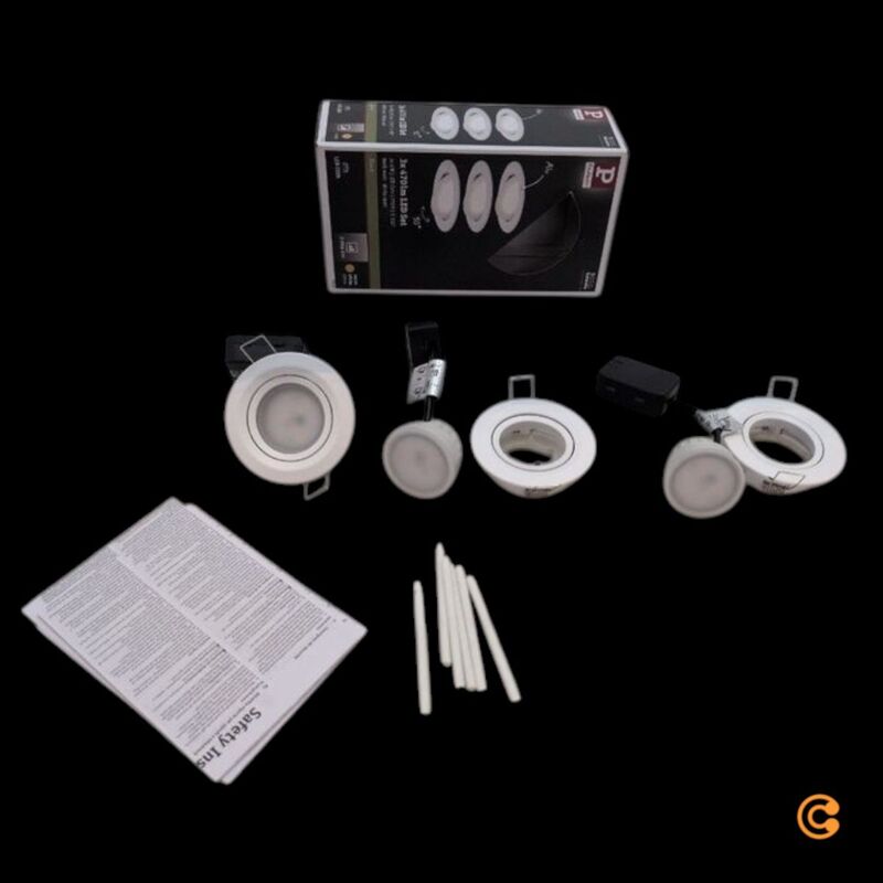 Paulmann Einbaustrahler Nova Coin LED Spot dimmbar warmweiß 3er Set weiß matt - 4000870934852