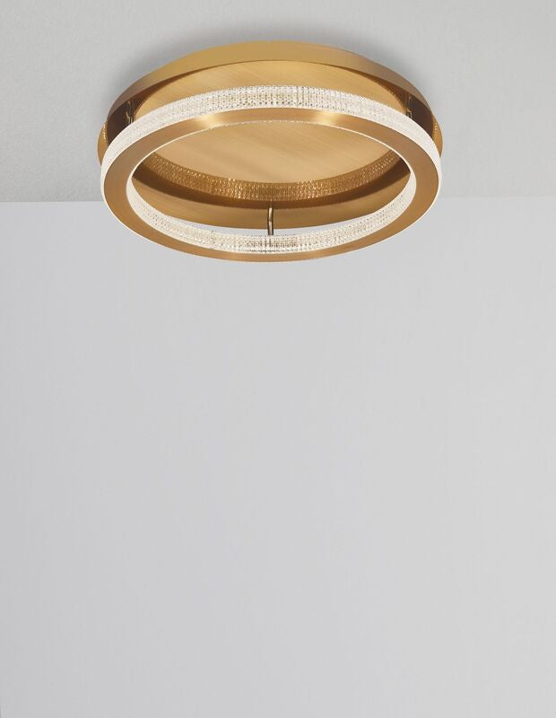 Nova Luce Deckenleuchte Deckenlampe LED FIORE Gold Warmweiß dimmbar Kristall - 5212017424167