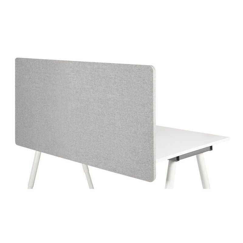 hjh OFFICE Akustik Tischtrennwand FLEXMIUT Trennwand D 120 cm hellgrau - 4064323001959