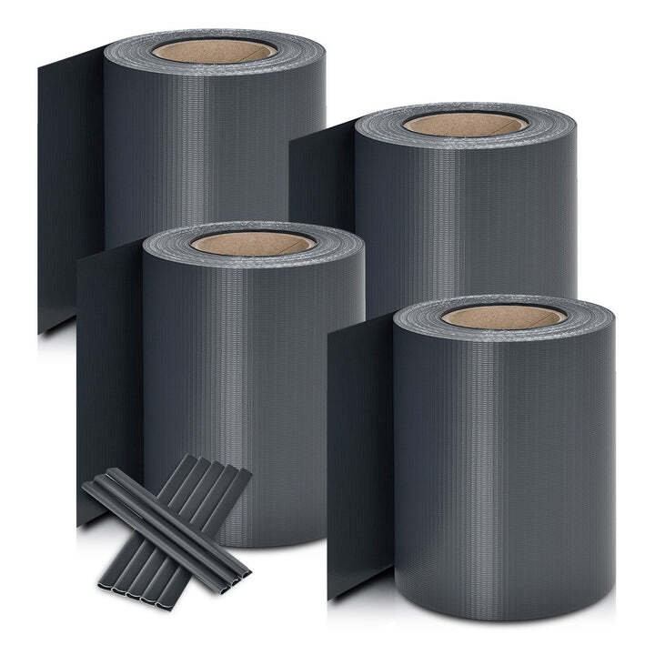 Sichtschutzstreifen PVC Sichtschutzband 19cm x 35m blickdicht wetterfest 4er Set - 4260565521570