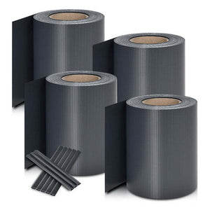 B-Ware Sichtschutzstreifen PVC Sichtschutzband 19cm x 35m blickdicht wetterfest 4er Set