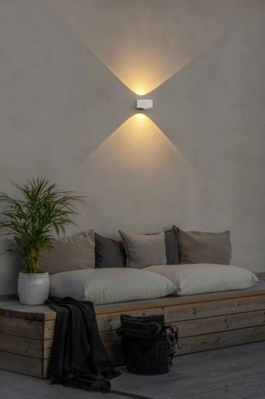 Konstsmide LED Außenwandleuchte Gela up down weiß Gartenlampe Wandlampe Leuchte - 7318307882254