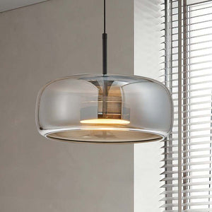 B-Ware Viokef Pendelleuchte Deco LED Hängeleuchte Lampe Glas schwarz rauchgrau Ø33cm