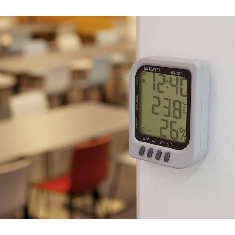 Voltcraft Luftfeuchtemessgerät Hygrometer HM-100 20-90% rF präzise Messung weiß - 4016138996579