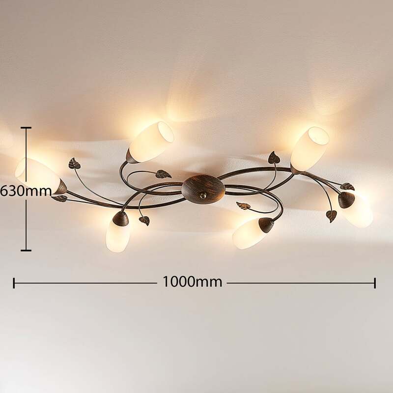 Lindby Deckenleuchte Stefania 6-flg LED Lampe Leuchte Deckenlampe 68cm - 4251096534917