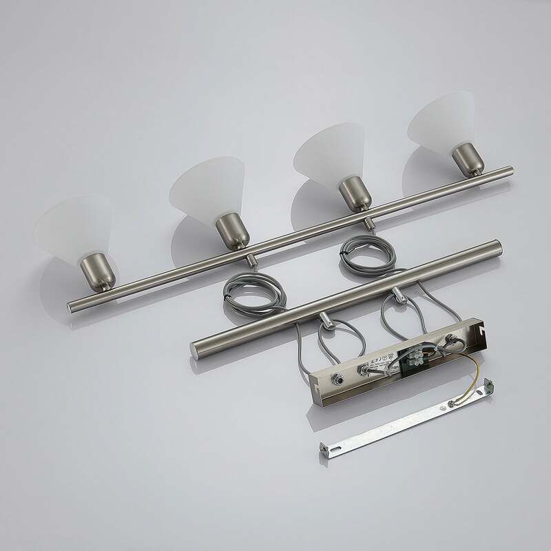 Lindby Pendelleuchte Lampe Leuchte Hängeleuchte Delira LED dimmbar nickel 4-flg - 4251096563023