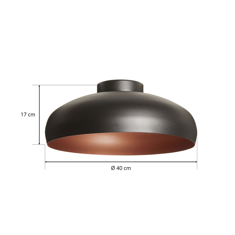 Zipcode Design Deckenleuchte 1 flammig Campbell Lampe Bündig Schwarz Metall - 9002759945473