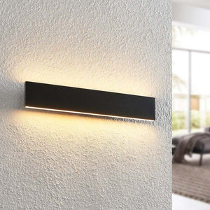 B-Ware Lindby Wandlampe Wandleuchte LED Leuchte schwarz Stahl warmweiß dimmbar 47 cm