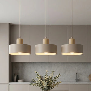 B-Ware Hängeleuchte Torin beige 3-flg Pendelleuchte Lampe dimmbar Metall Holz 80cm