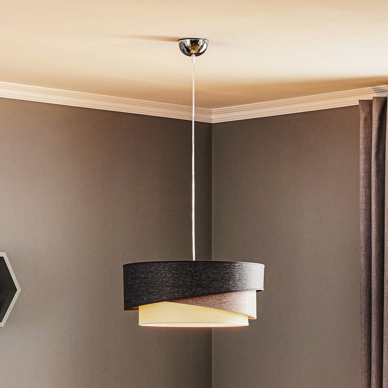 Kobo Hängeleuchte Pendelleuchte Lampe dimmbar graphit grau weiß 25cm Ø45cm - 5903689181464