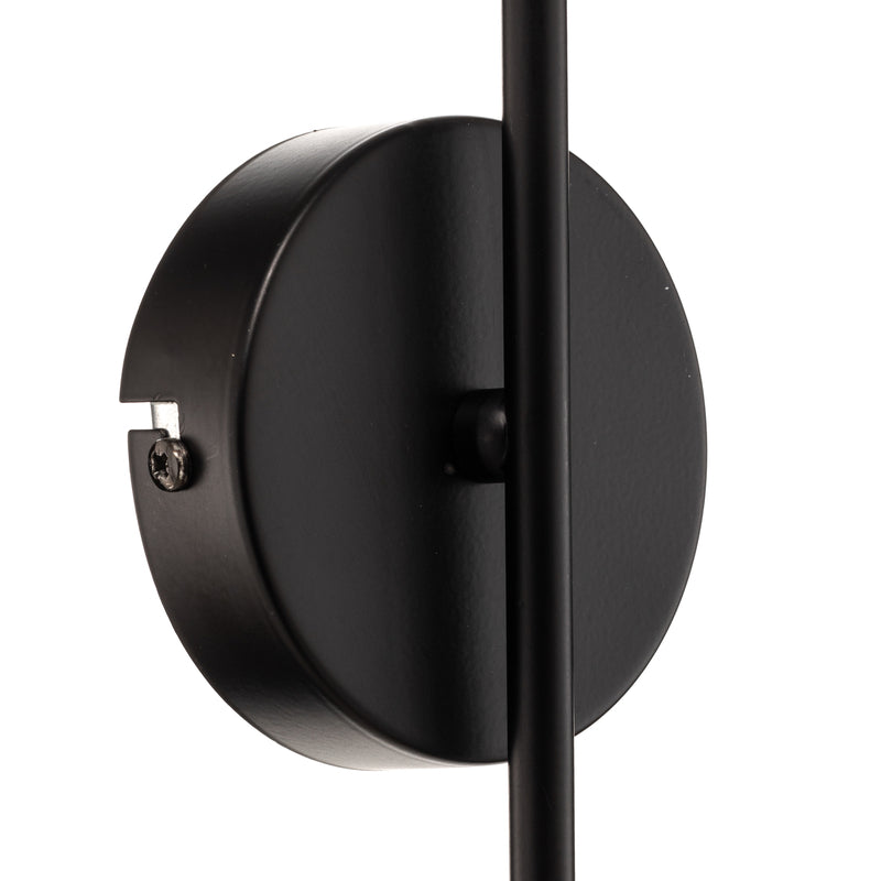 Wandleuchte Berlin schwarz/messing 34cm dimmbar E14 Metall Glas IP20 - 5907565931983