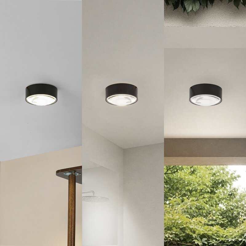 Lindby LED Downlight Einbaustrahler Siaka schwarz Metall rund IP65 - 4255830900112