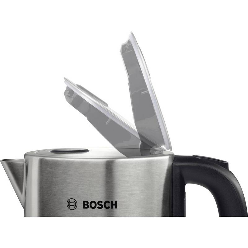 Bosch Wasserkocher Edelstahl 2200W 1,7l Teekocher Schwarz Kocher heiße Getränke - 4242002909073