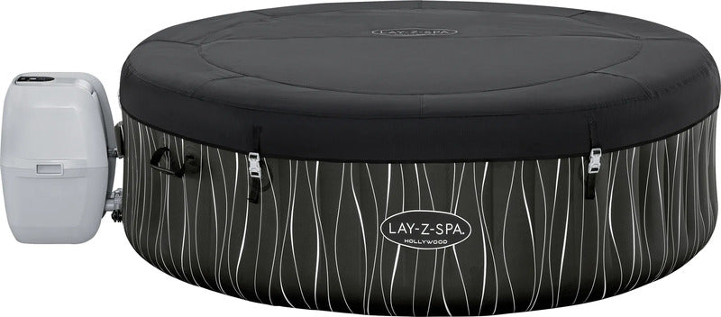 Bestway LAY-Z-SPA Hollywood AirJet Whirlpool 6 Personen 196x66cm schwarz rund - 6941607304174