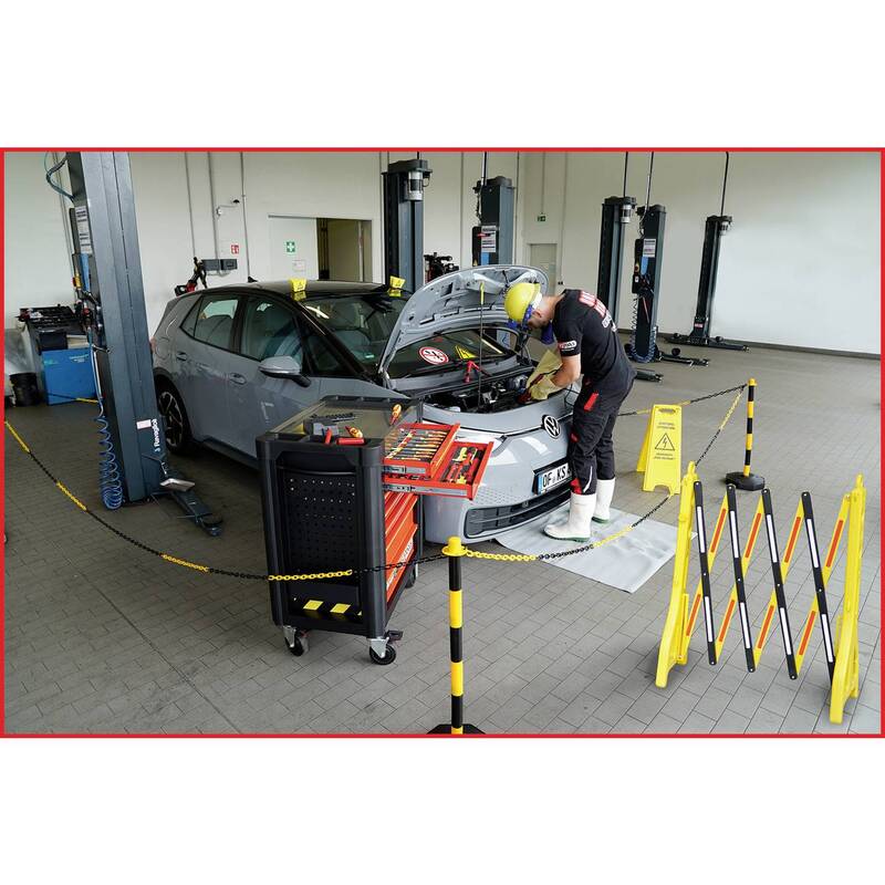 KS Tools Werkstattwagen schwarz rot Handwerkzeugwagen Werkzeugwagen 87kg 164-tlg - 4042146873533