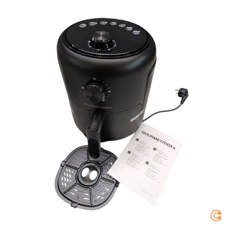 GOURMETmaxx Heißluft-Fritteuse 1000 W schwarz fettarm gesund kochen - 4067522060383
