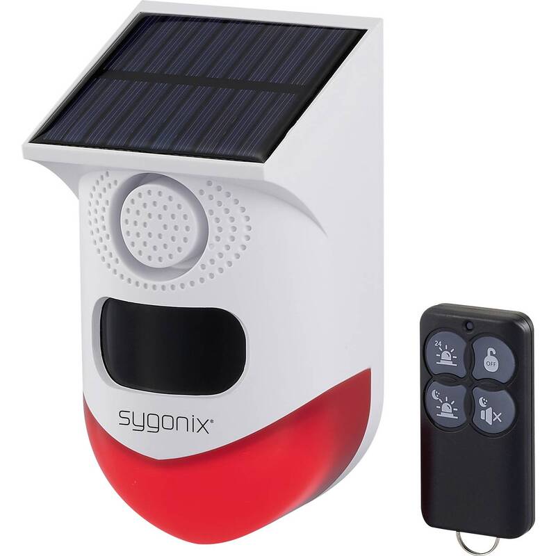 Sygonix Mini-Alarmanlage Alarmsystem Bewegungsmelder Fernbedienung Solar WLAN - 4064161334813
