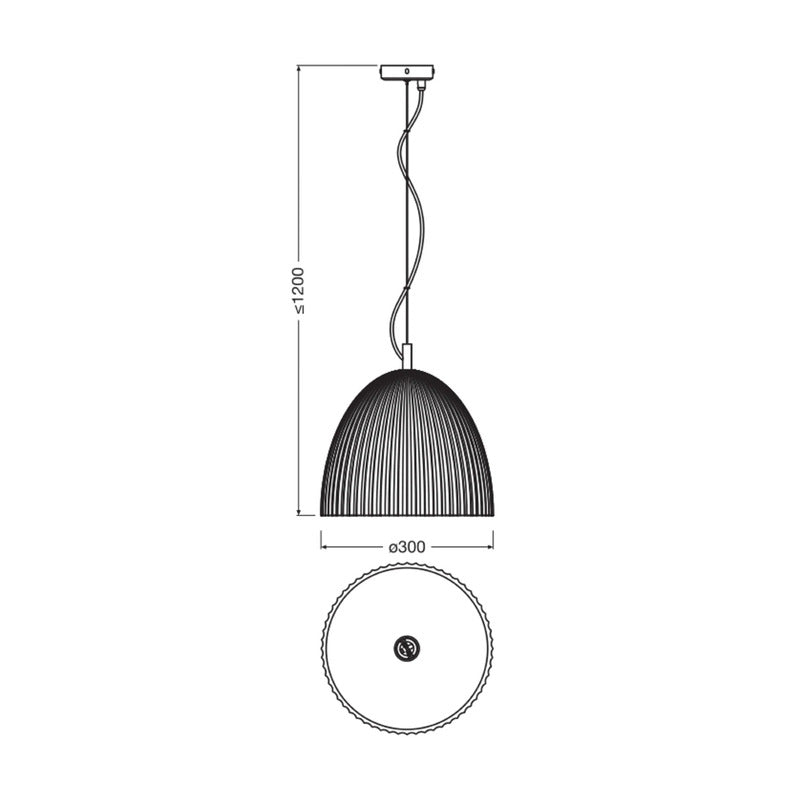 OSRAM Hängelampe Pendelleuchte weiß Gips E27 Decor Plaster Routes Bell Lampe - 4058075848443