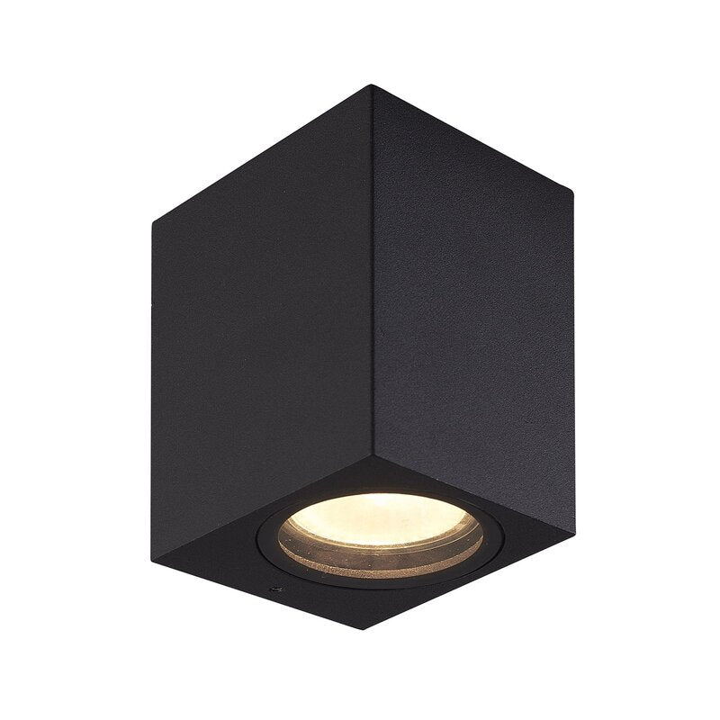 Prios Außenwandleuchte Wandlampe LED schwarz eckig 10 cm Lampe Spot 4 STÜCK - 4251911759549