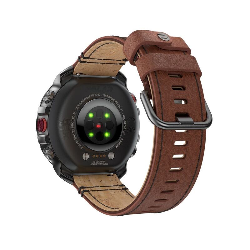 Polar Grit X2 Pro Titan Smartwatch mit Leder- und Silikonarmband - 0725882065151
