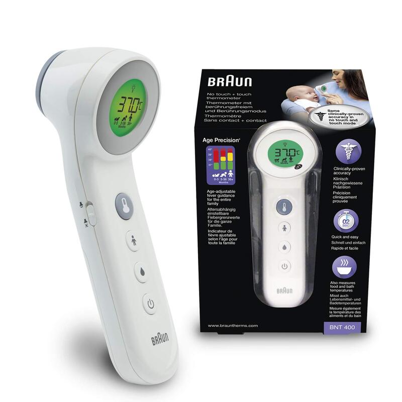 Braun No touch + touch Thermometer mit Age Precision BNT400WE Stirnmessung Stirn - 4022167004000