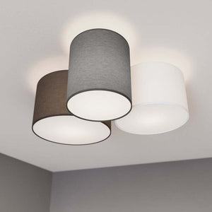 B-Ware Lindby Deckenleuchte Lampe Laurenz LED 3-flg dimmbar grau braun Ø20-32cm