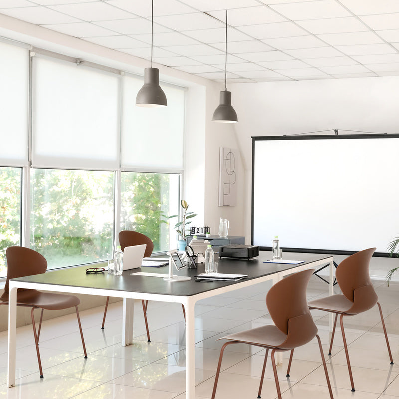 hjh OFFICE Besucherstuhl T36 VI rotbraun Kunststoff Stahl stapelbar 130 kg - 4064323037835