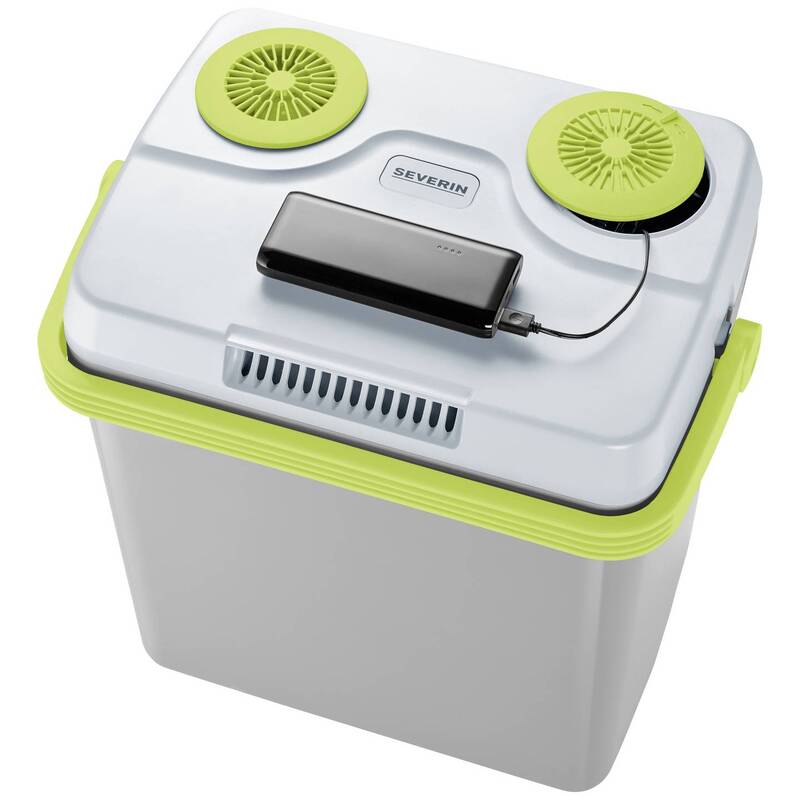 Severin Kühlbox Thermoelektrisch 25l Grau Grün 5V 12V 230V für Reisen und - 4008146040955