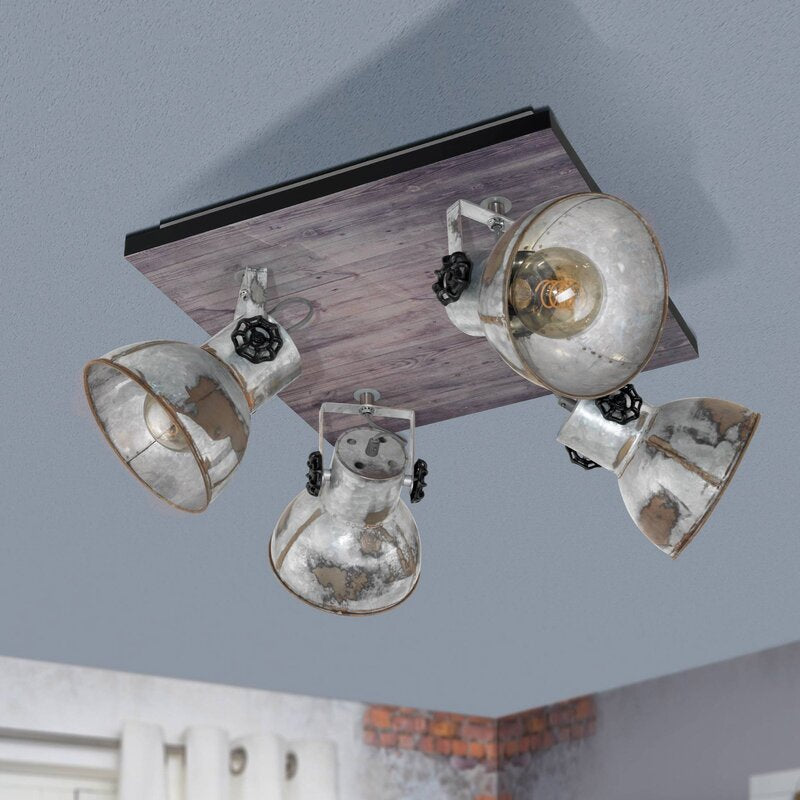 Eglo Deckenleuchte Lampe Barnstaple Industrielook 4-flg Wohnzimmer Beleuchtung - 9002759496531
