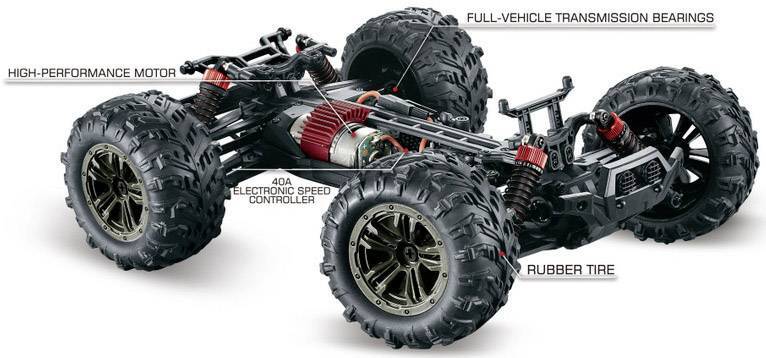 Absima Spirit Schwarz/Rot Brushed 1:16 RC Modellauto Elektro RtR SIEHE TEXT/FOTO - 4250650938574