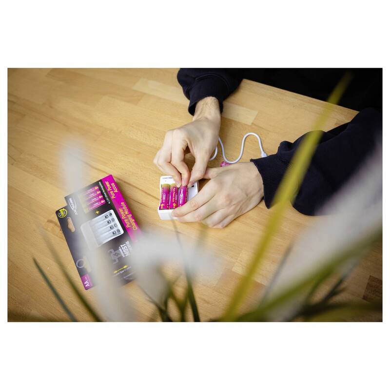Ansmann Micro AAA Akku Pure Power Set 4× 1250 mAh Li-Ion Lademodul USB-C - 4013674223503