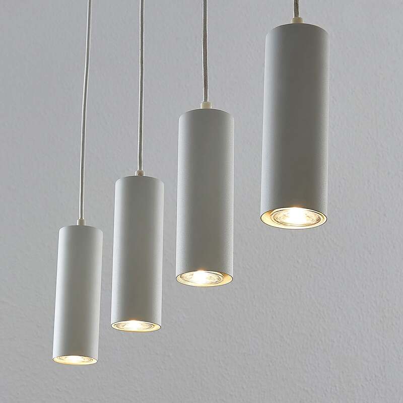 Lindby Hängeleuchte Joffrey LED Pendelleuchte Lampe dimmbar weiß 76cm 4-flg - 4251096573022