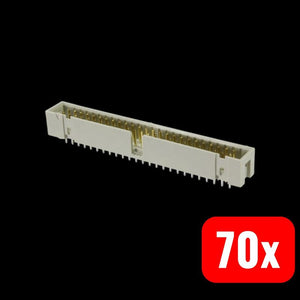 70x B-Ware HARTING Messerleiste 2 Reihen 26 Pole Löten PA Kupferlegierung 1A 2.54mm 1 St.