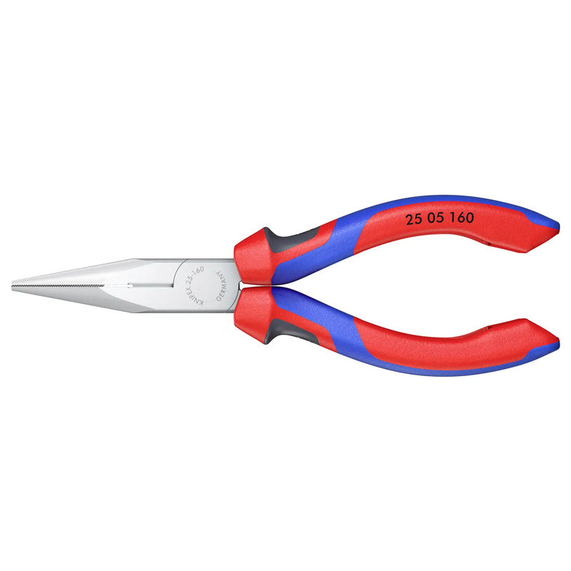 Knipex 25 05 160 Flachrundzange 160 mm Vanadium Elektrostahl für Elektronik - 4003773022817