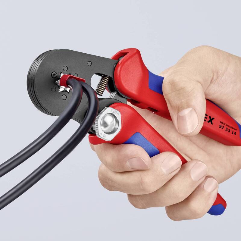 Knipex Crimpzange Aderendhülsen 0,08 bis 16 mm² Crimpwerkzeug 180mm brüniert - 4003773041474