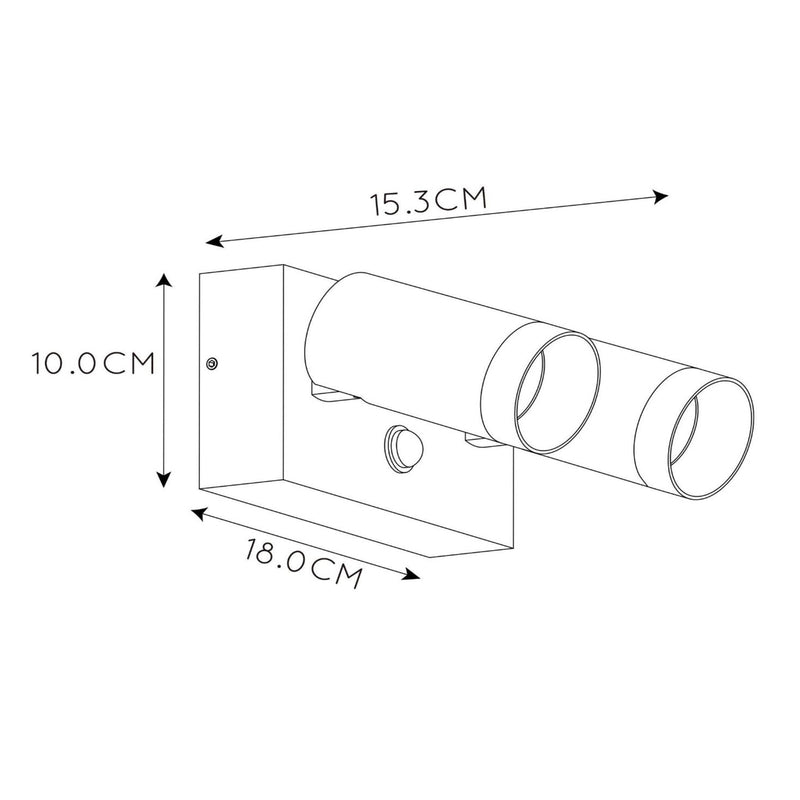 Lucide Außenwandstrahler Taylor Sensor 2-flg Gartenleuchte SIEHE TEXT/FOTO - 5411212092724