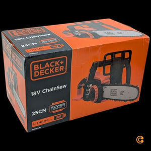 B-Ware Black & Decker Akku-Kettensäge 250mm Akku-Kettensäge 18V Li-Ion schwarz 2.0Ah